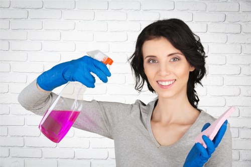 Local oven cleaner working in a Marylebone apartment kitchen