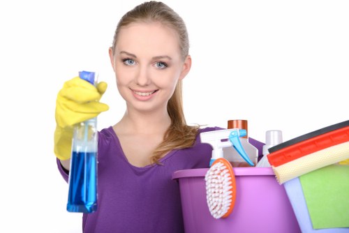 Local cleaning team handling access and maintenance in a central London apartment building