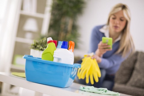 Deep cleaning treatment removing stains from a carpet in Marylebone