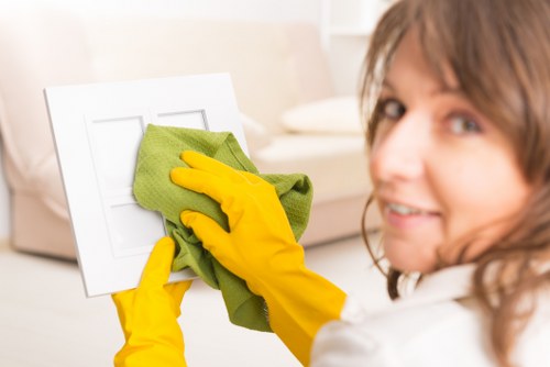 Deep cleaning kitchen surfaces and appliances in a Marylebone property
